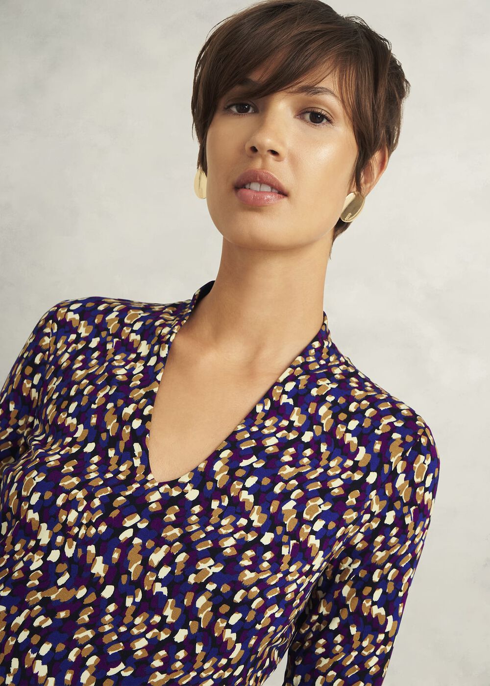 Aimee Printed Top, Purple Multi, hi-res