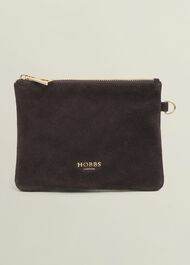 Blakely Suede Shoulder Bag, Deep Brown, hi-res