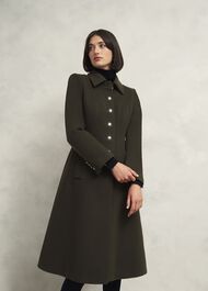 Bayley Wool Blend Coat, Olive Green, hi-res