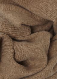 Dahlia V Neck Cashmere Sweater, Camel, hi-res
