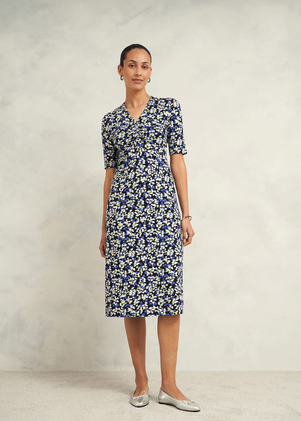 Petite Frankie Jersey Dress, Navy Multi, hi-res