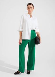Verona Wide Leg Pants, Malachite Green, hi-res