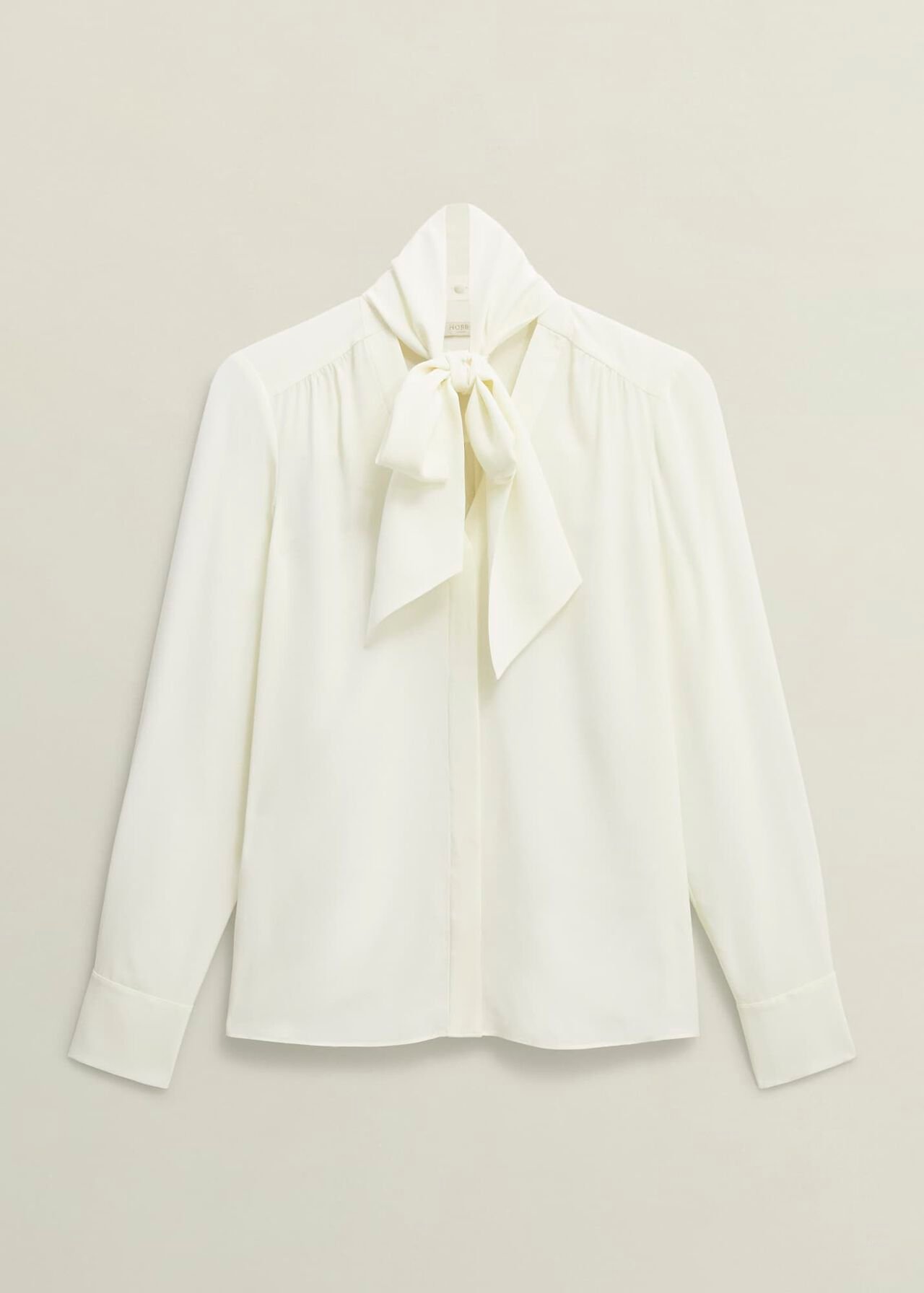 Mimi Silk Blouse, Ivory, hi-res