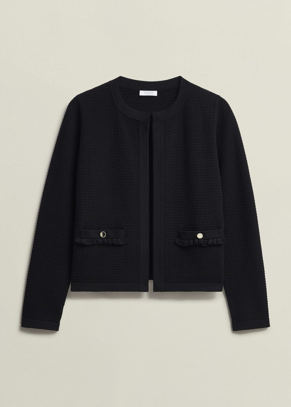 Petra Knitted Jacket, Black, hi-res