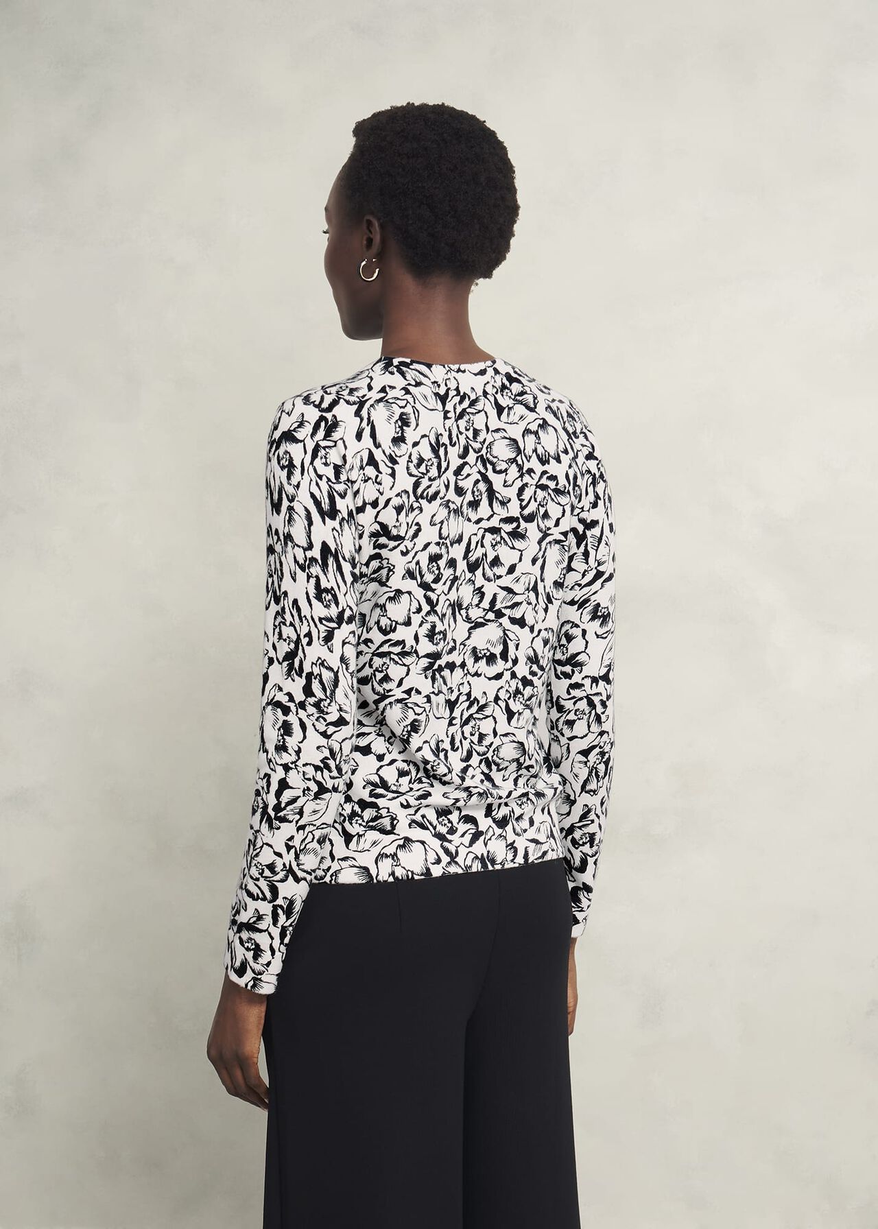 Harlow Sweater With Wool, Ivory Black, hi-res