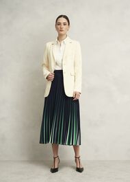 Vida Pleated Skirt, Navy Green, hi-res