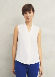 Poppy Blouse, Ivory, hi-res