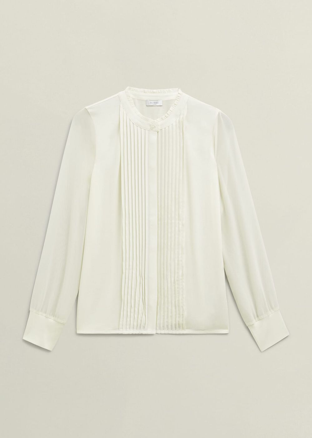 Carina Pleated Top, Ivory, hi-res