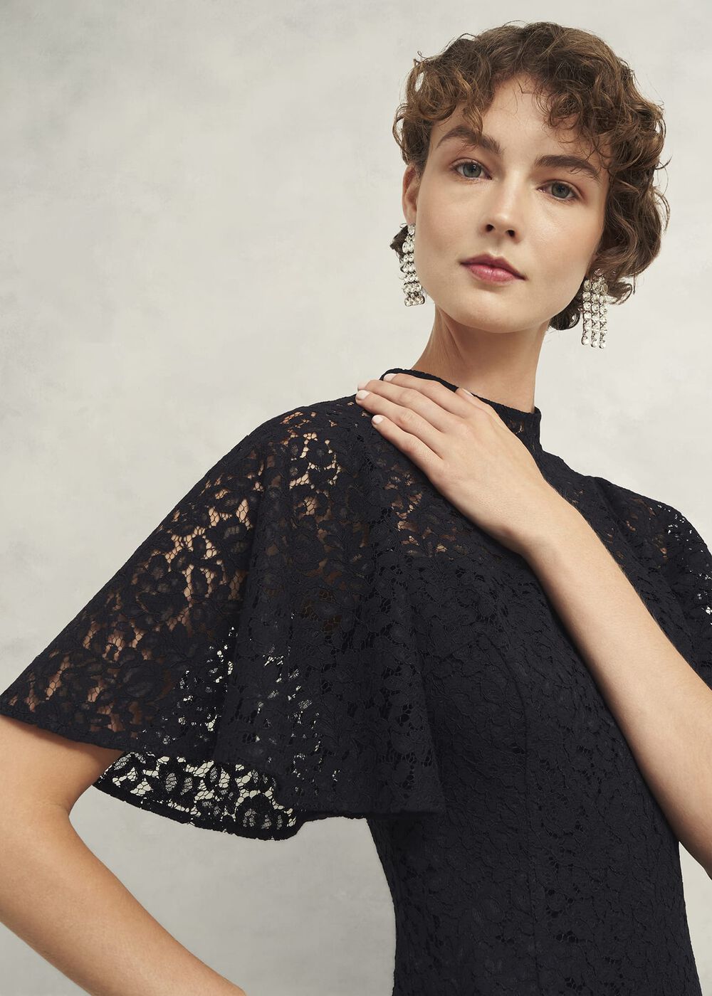 Aylesbury Lace Dress, Black, hi-res