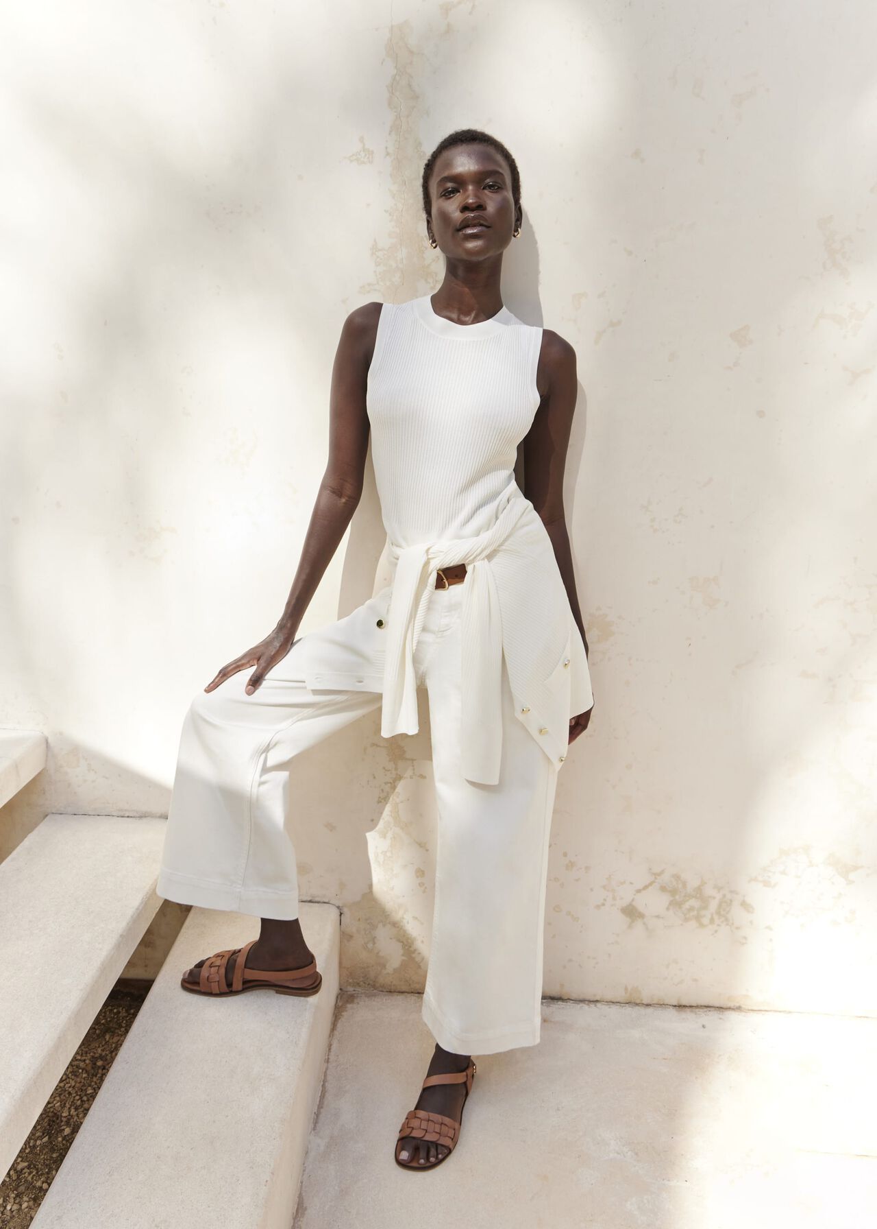 Aubrey Knitted Top, Hobbs Ivory, hi-res