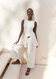 Aubrey Knitted Top, Hobbs Ivory, hi-res