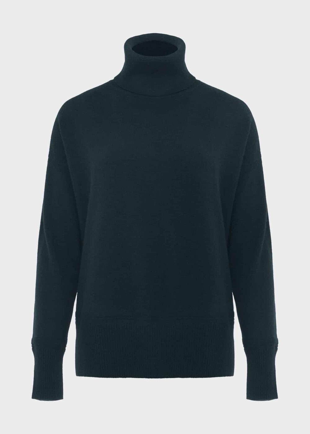Delora Cashmere Roll Neck Jumper, Hawthorn Green, hi-res