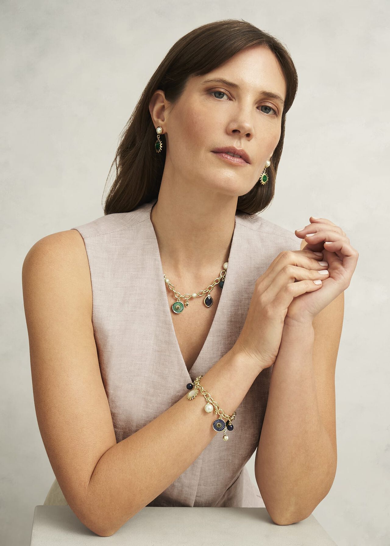 Amaya Necklace, Gold Multi, hi-res