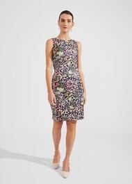 Moira Floral Shift Dress, Navy Multi, hi-res