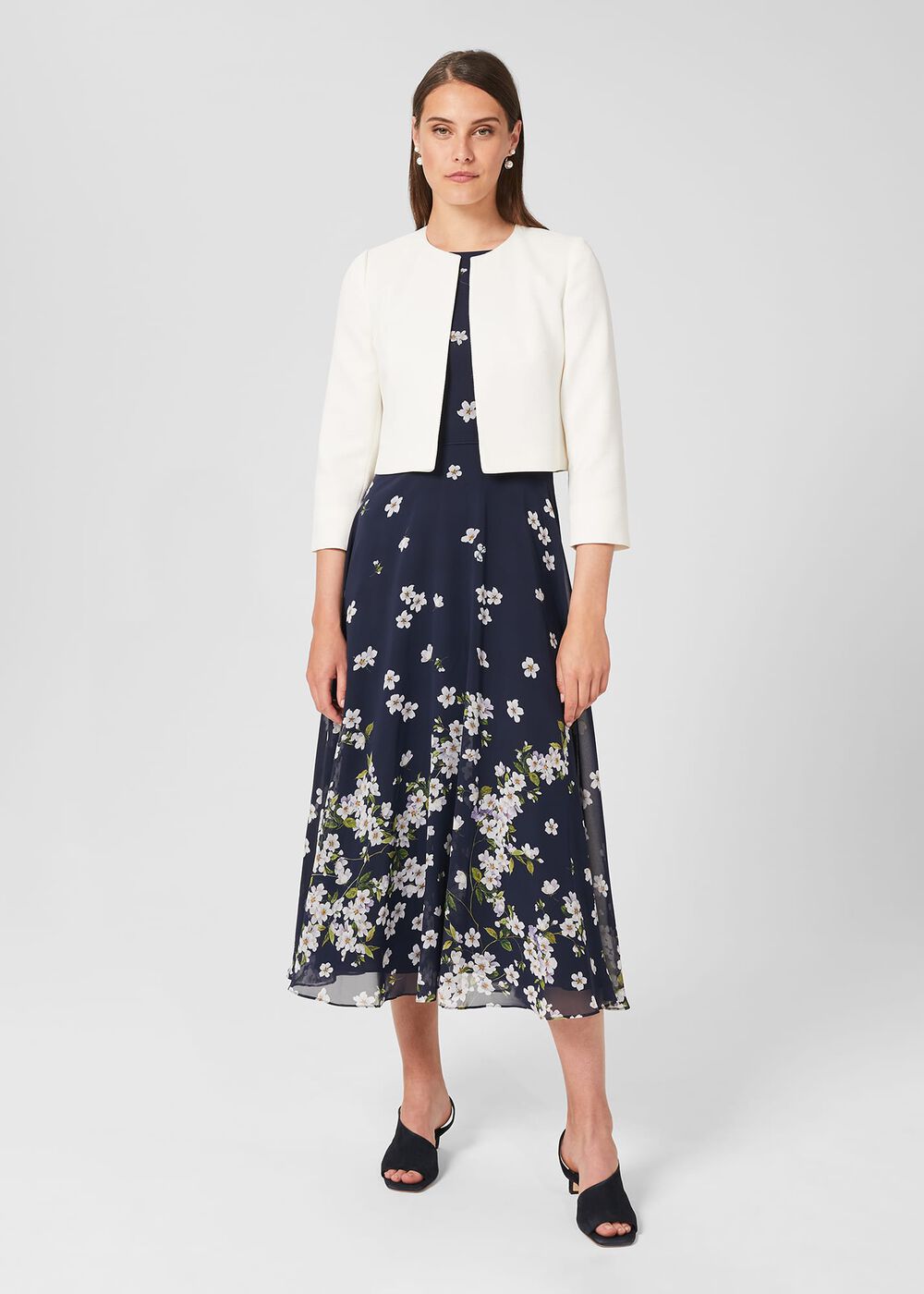 Elize Textured Jacket, Ivory, hi-res