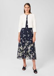 Elize Textured Jacket, Ivory, hi-res