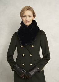 Christie Faux Fur Scarf, Black, hi-res
