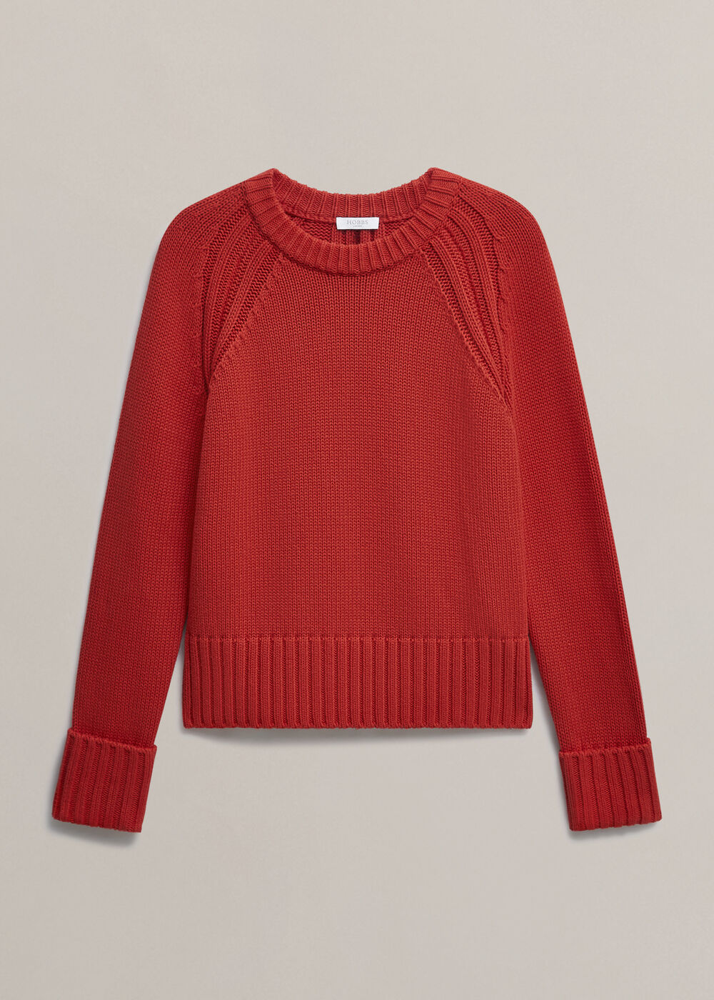 Sukey Cotton Sweater, Pepper Red, hi-res