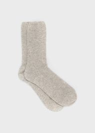 Mabel Cashmere Socks, Pale Grey, hi-res