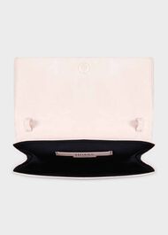 Renata Suede Clutch, Pale Pink, hi-res