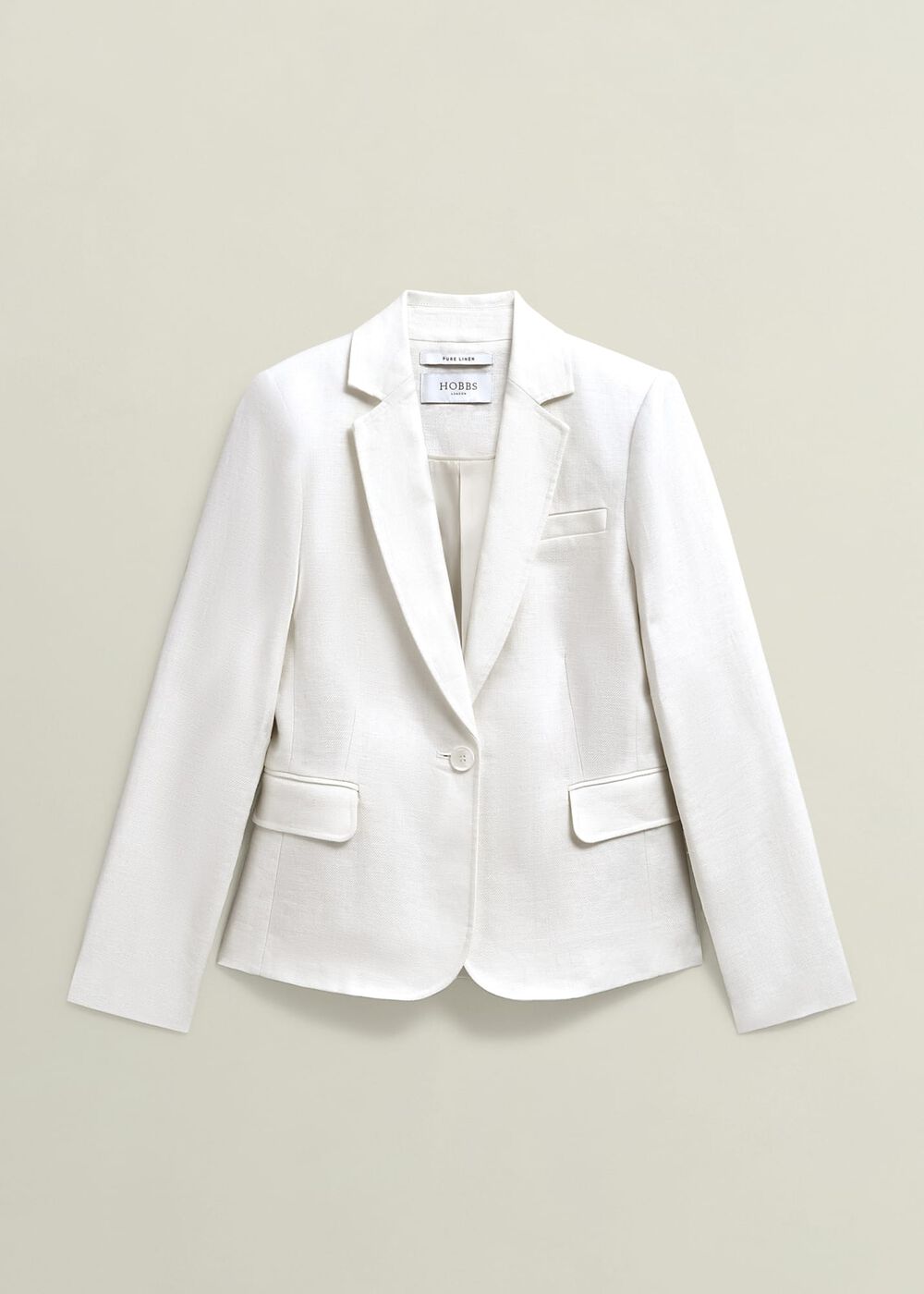 Blake Linen Jacket, Ivory, hi-res