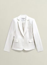 Blake Linen Jacket, Ivory, hi-res