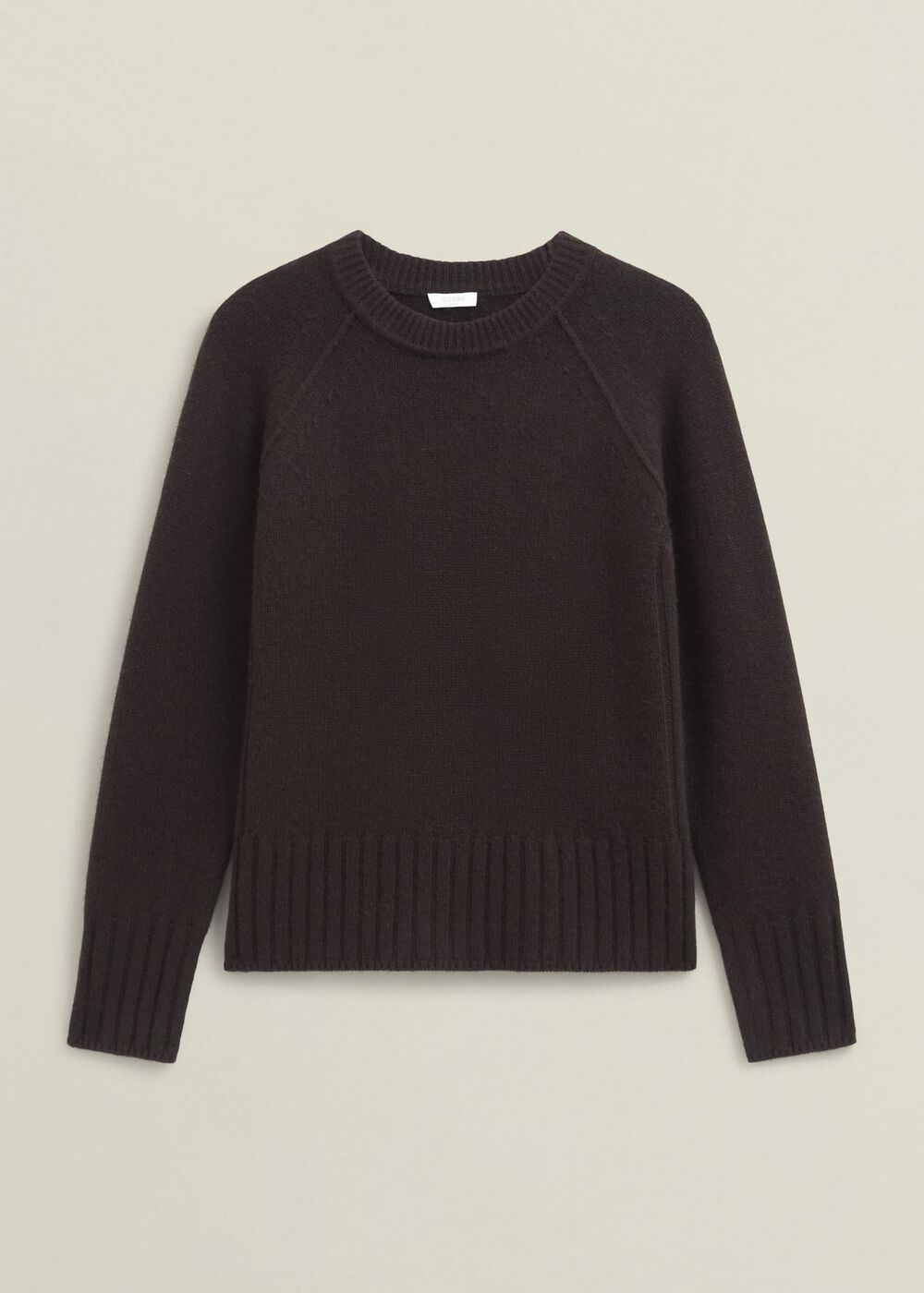 Mali Crew Neck Wool Jumper With Cashmere, Alder Brown, hi-res