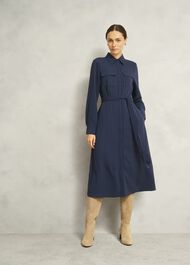 Hadley Shirt Dress, Midnight Ivory, hi-res