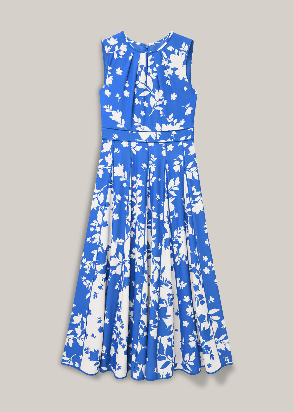 Angelica Floral Dress, Blue Cream, hi-res