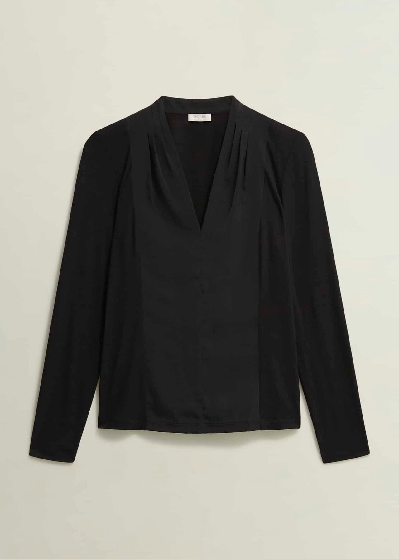 Mel Woven Front Top, Black, hi-res