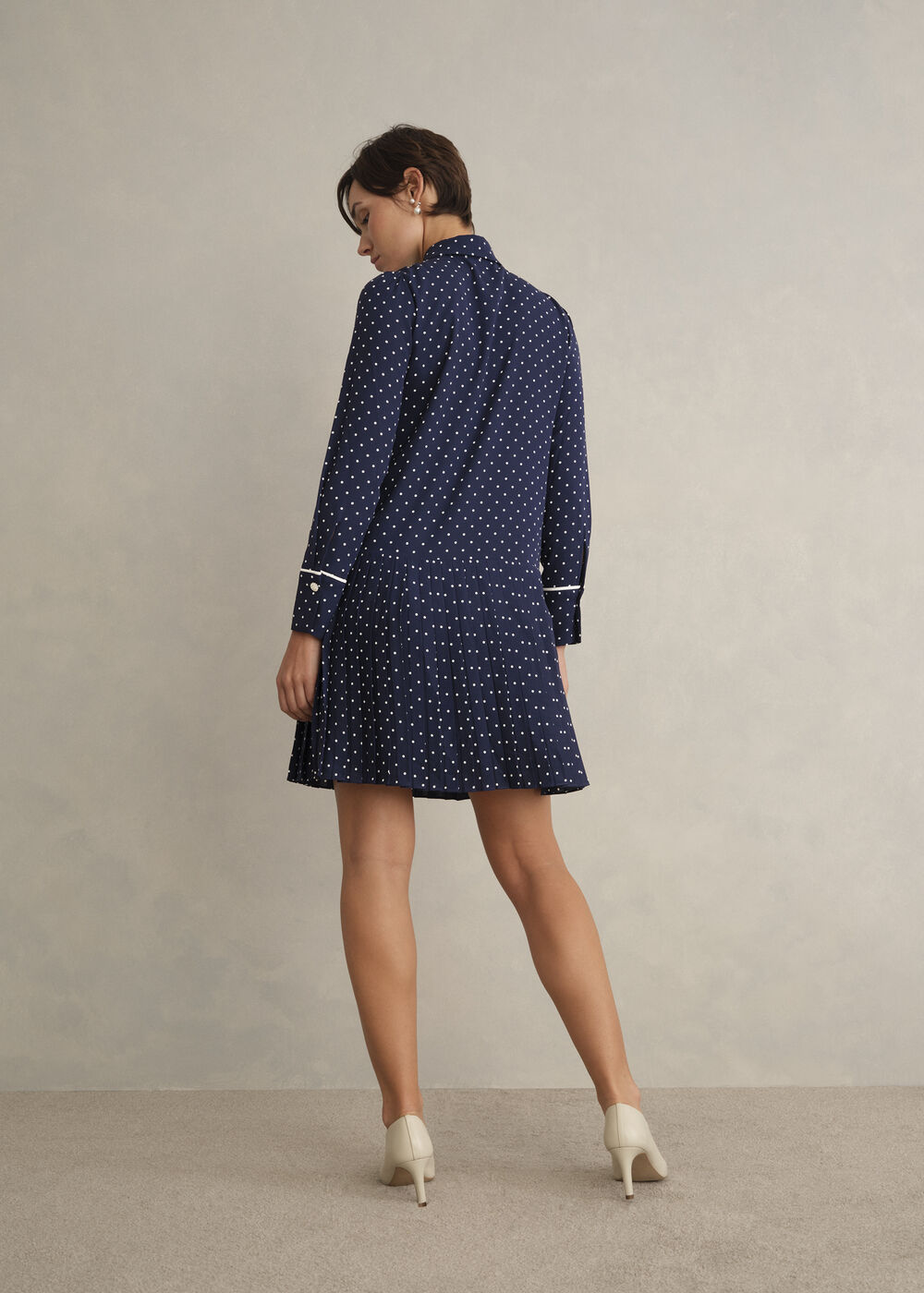 Francesca Dress, Midnight Ivory, hi-res