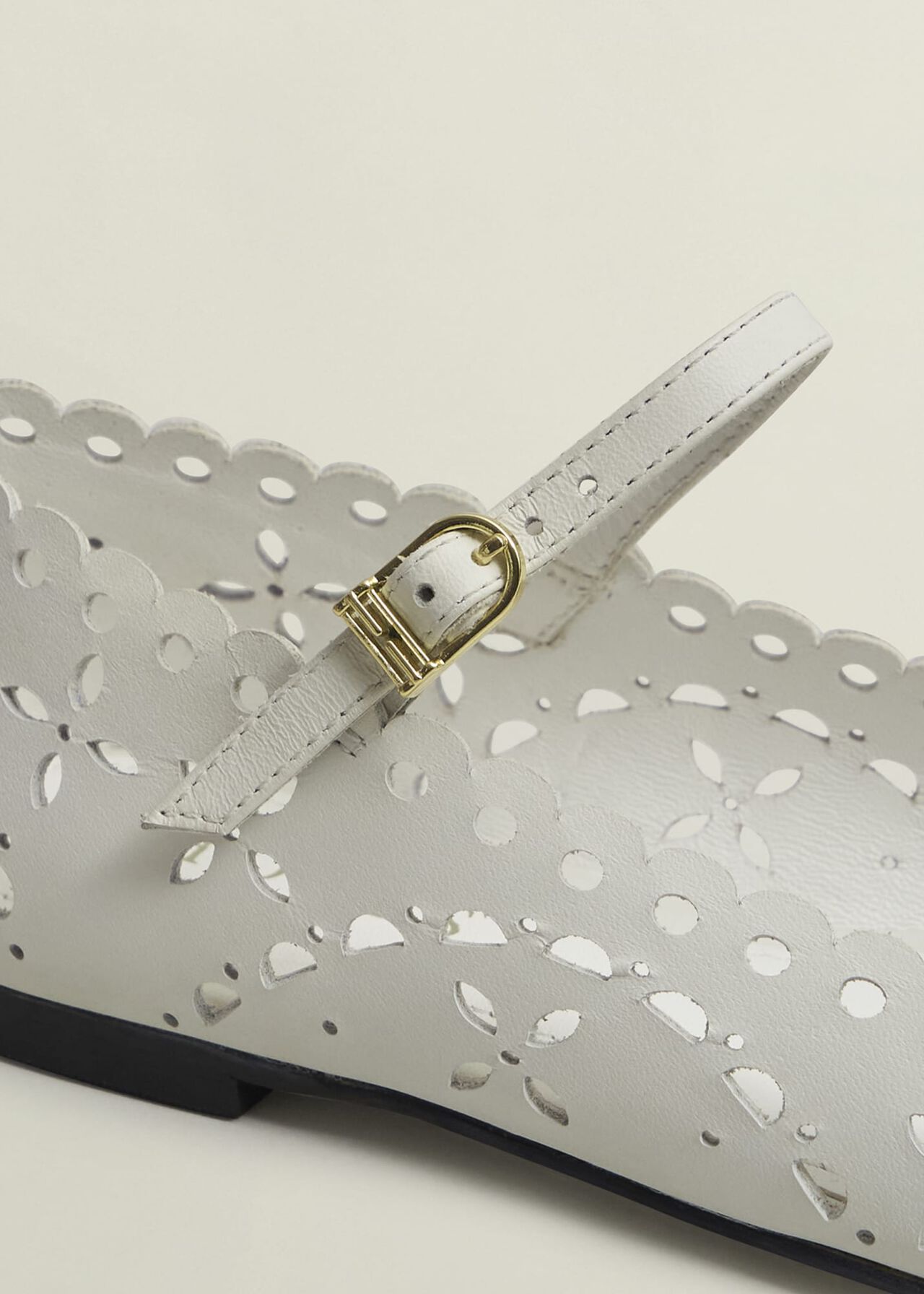 Chrissy Cut Detail Mary Janes, Ivory, hi-res