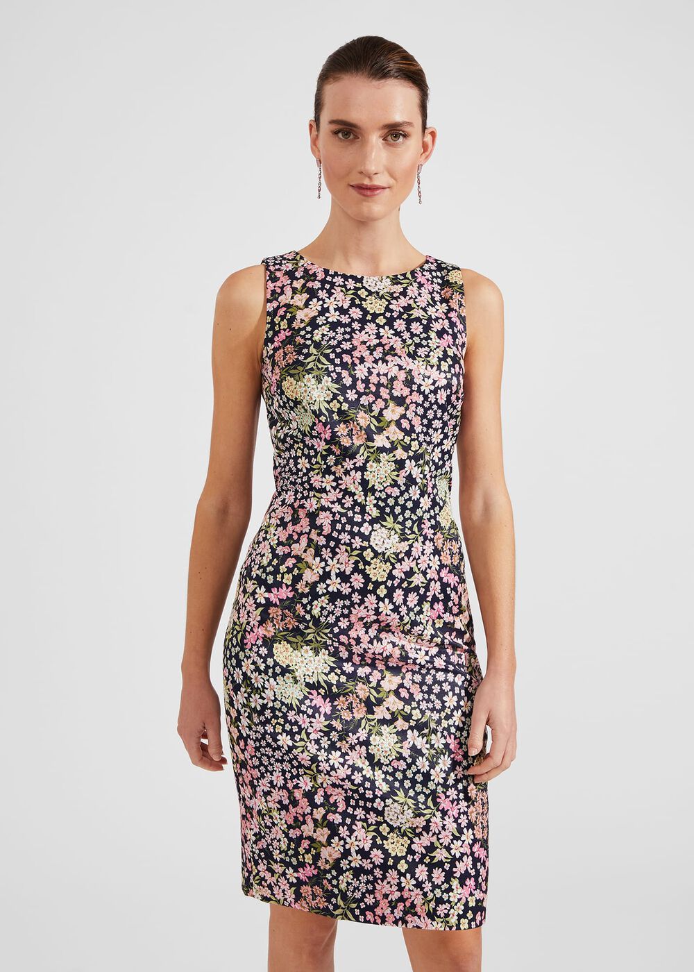 Moira Floral Shift Dress, Navy Multi, hi-res