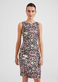 Moira Floral Shift Dress, Navy Multi, hi-res