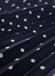 Losie Pleated Midi Skirt, Navy Ivory, hi-res