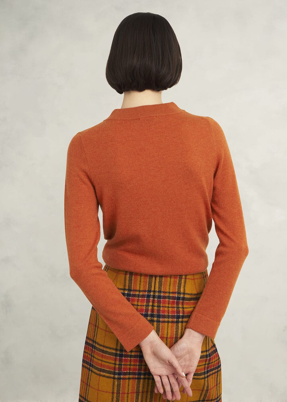 Talia Wool Cashmere Sweater, Topaz Orange, hi-res