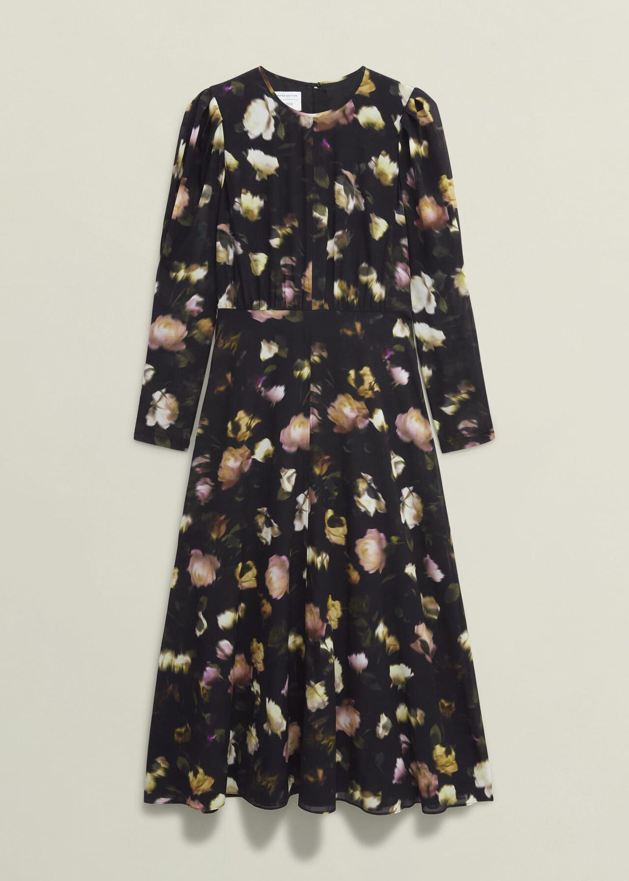 Windermere Silk Dress, Black Multi, hi-res