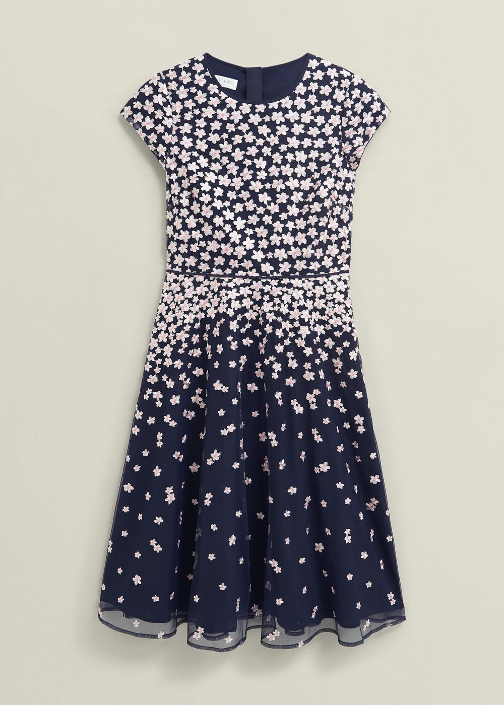 Petite Betty Embroidered Dress, Midnight Pink, hi-res