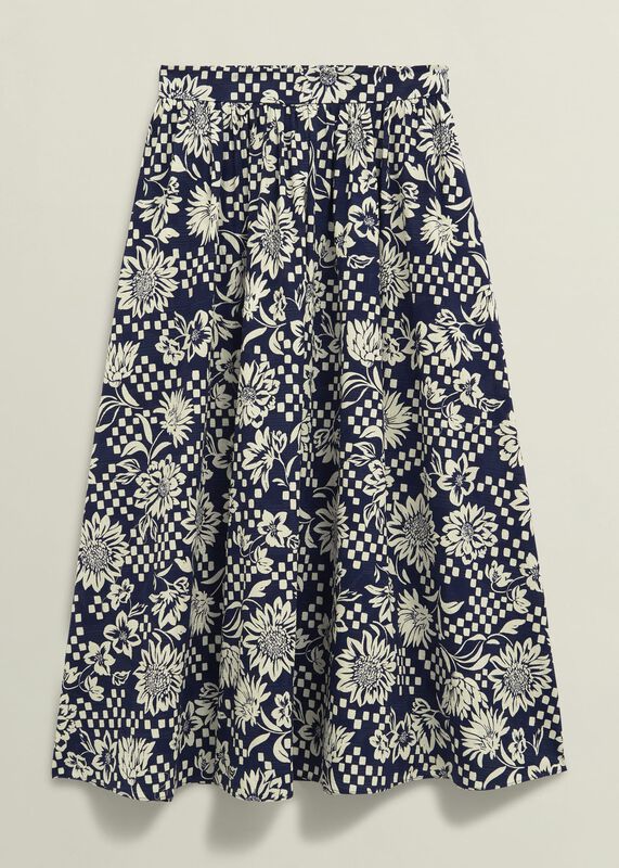 Rousham Cotton Midi Skirt