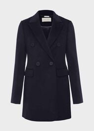 Skye Coat With Wool, Navy, hi-res