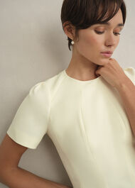 Eliana Seam Detail Dress, Pale Yellow, hi-res