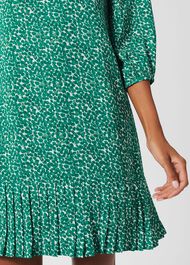 Petite Liana Spot Dress, Green Ivory, hi-res