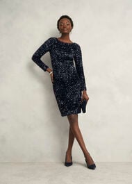 Sawyer Sequin Dress, Midnight Navy, hi-res