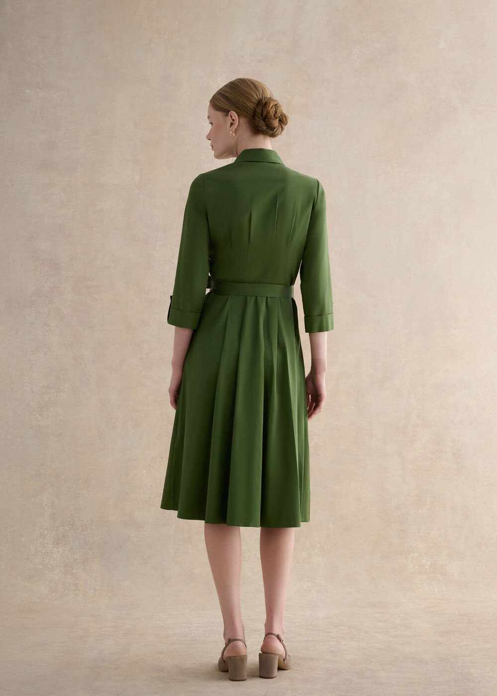 Brigitta Midi Dress, Pine Green, hi-res