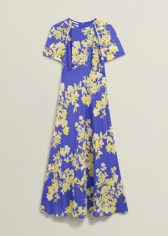 Ann Embellished Silk Dress
