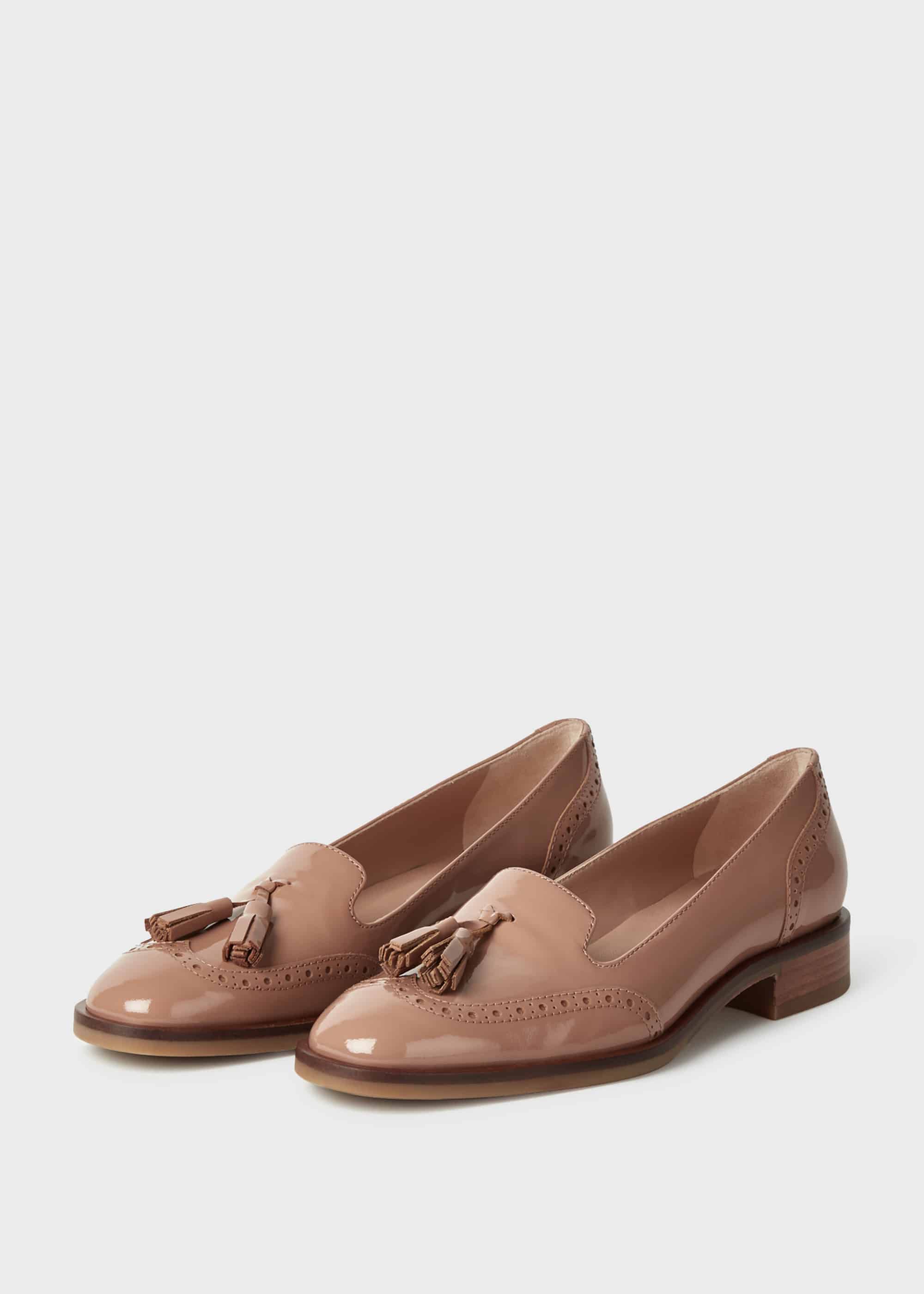 Bryony Patent Brogue Loafers | Hobbs