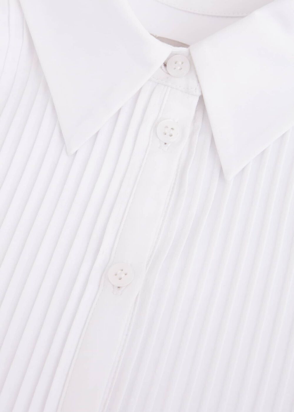 Valerie Cotton Blend Shirt, White, hi-res