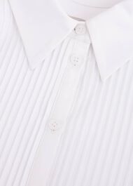 Valerie Cotton Blend Shirt, White, hi-res