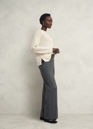 Marsha Sequin Sweater With Alpaca, Ivory, hi-res