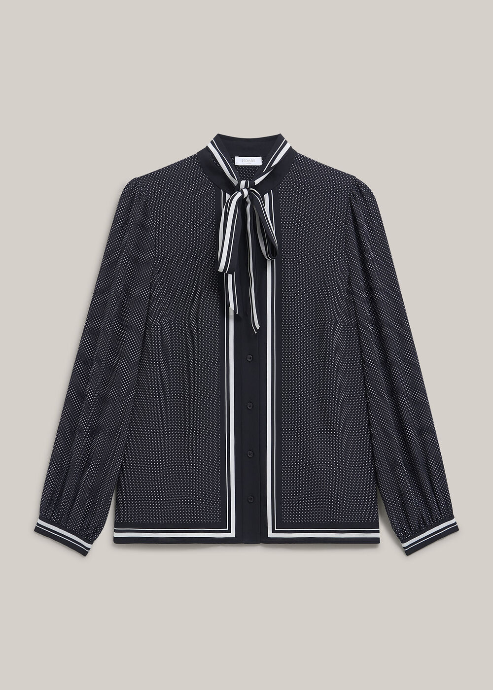 Valerie Blouse, Navy Ivory, hi-res